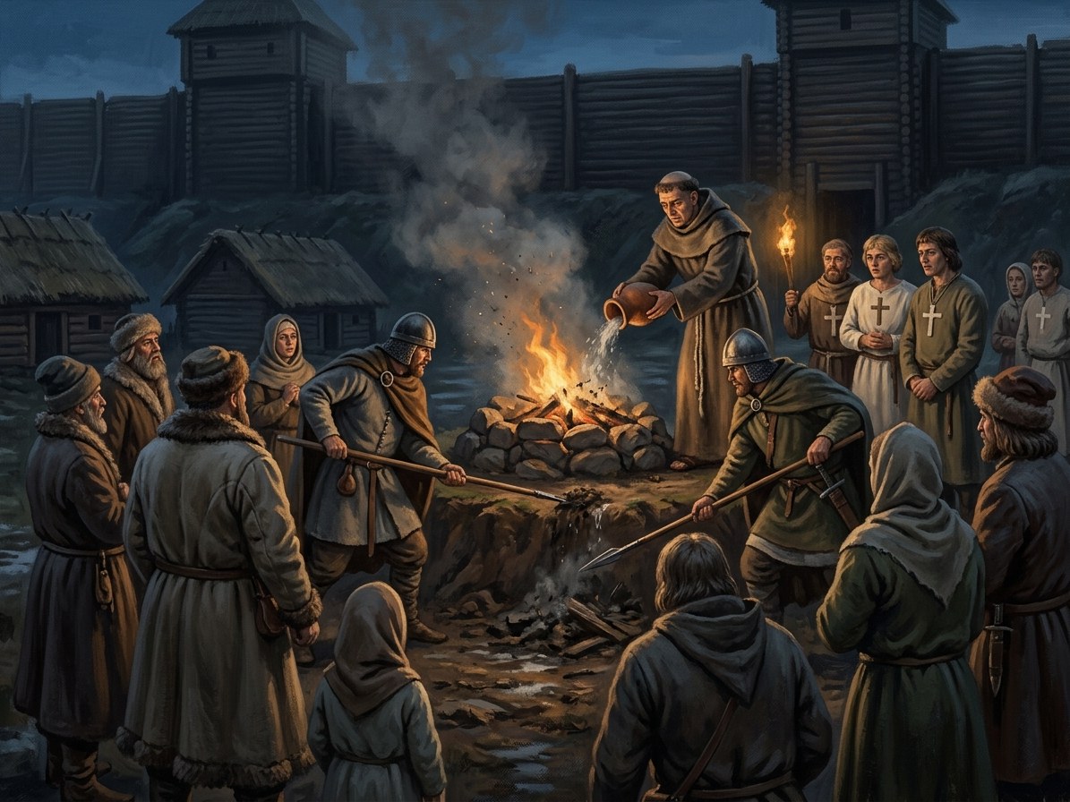 Baptism of Lithuania; Šventaragis flame put out