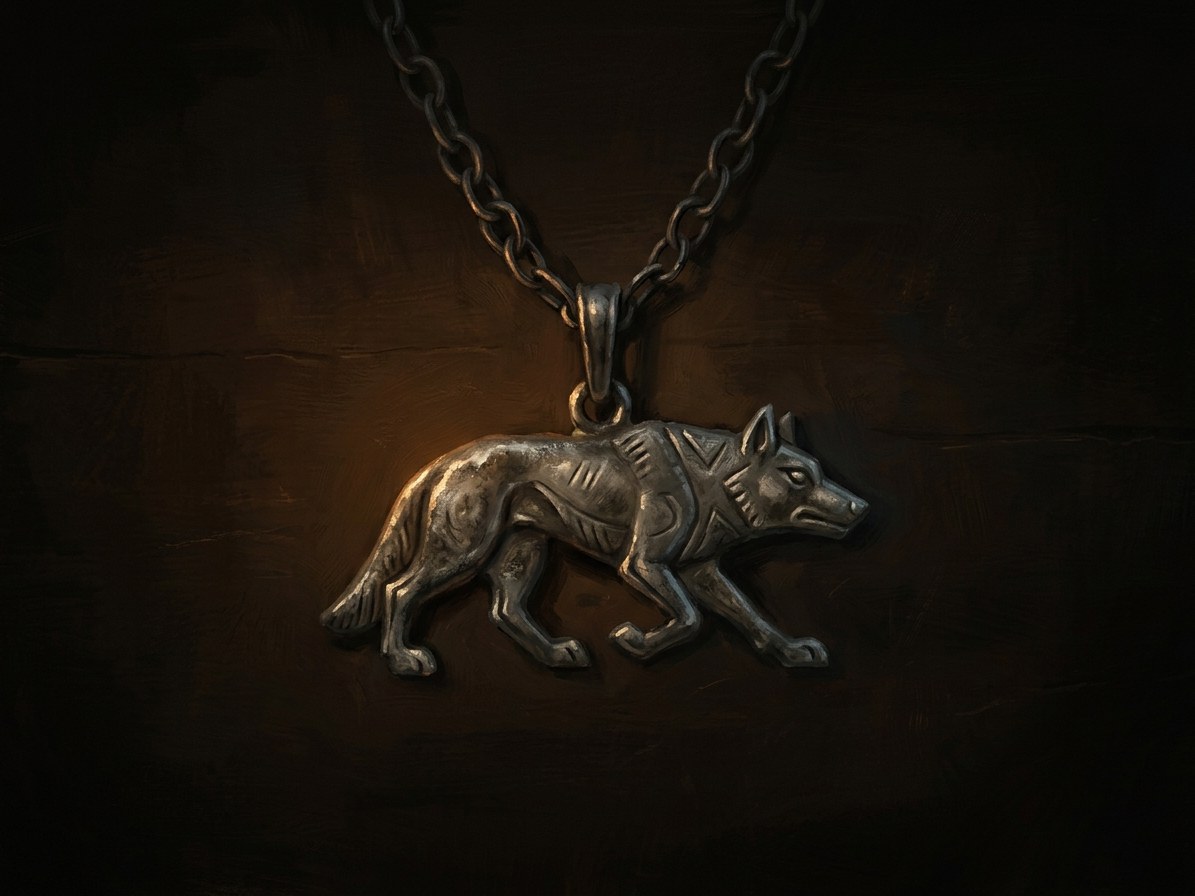 Sidabrinis vilkas (Kęstutis's amulet)
