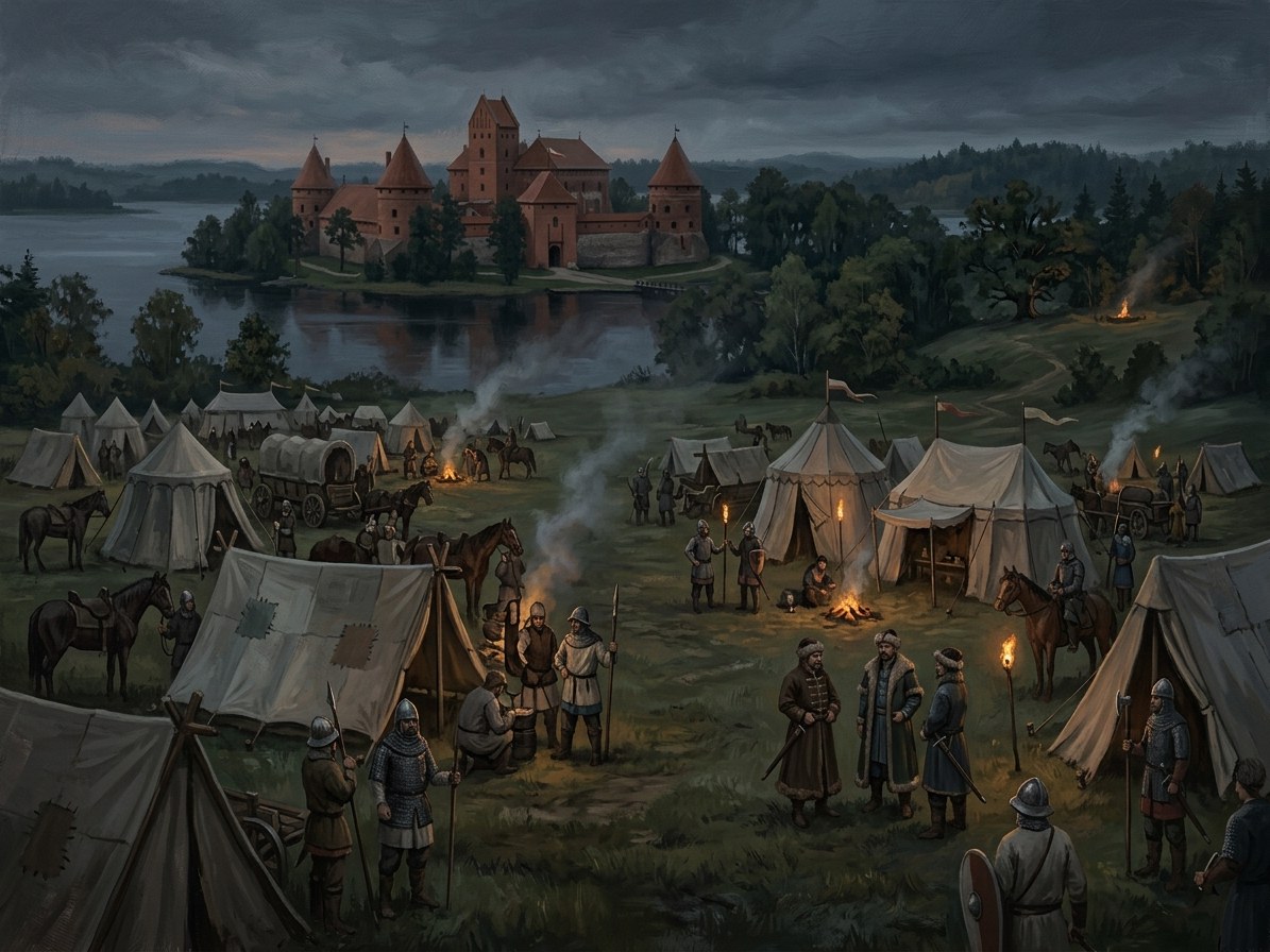 Jogaila's camp near Trakai