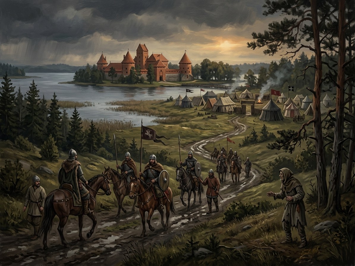 Road to Jogaila's camp (from Kęstutis's pine hill beyond the Trakai lake)
