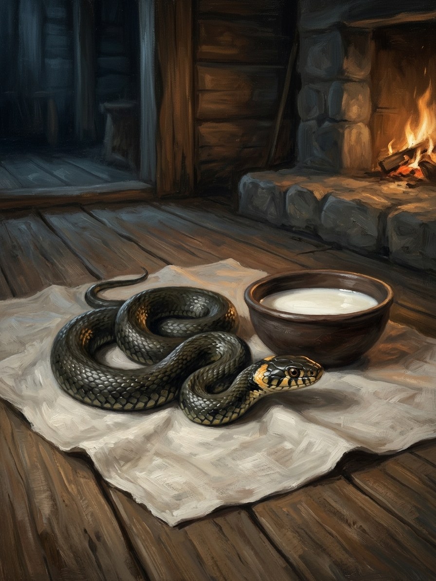 Žaltys (household grass snake)